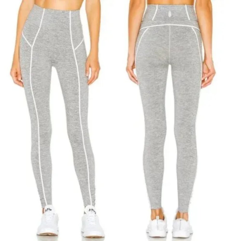 NEW Free People You're A Peach High Rise Grey Leggings Womens Size XS, M, L